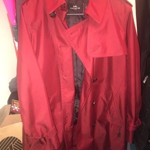 Coach Red Trench Coat